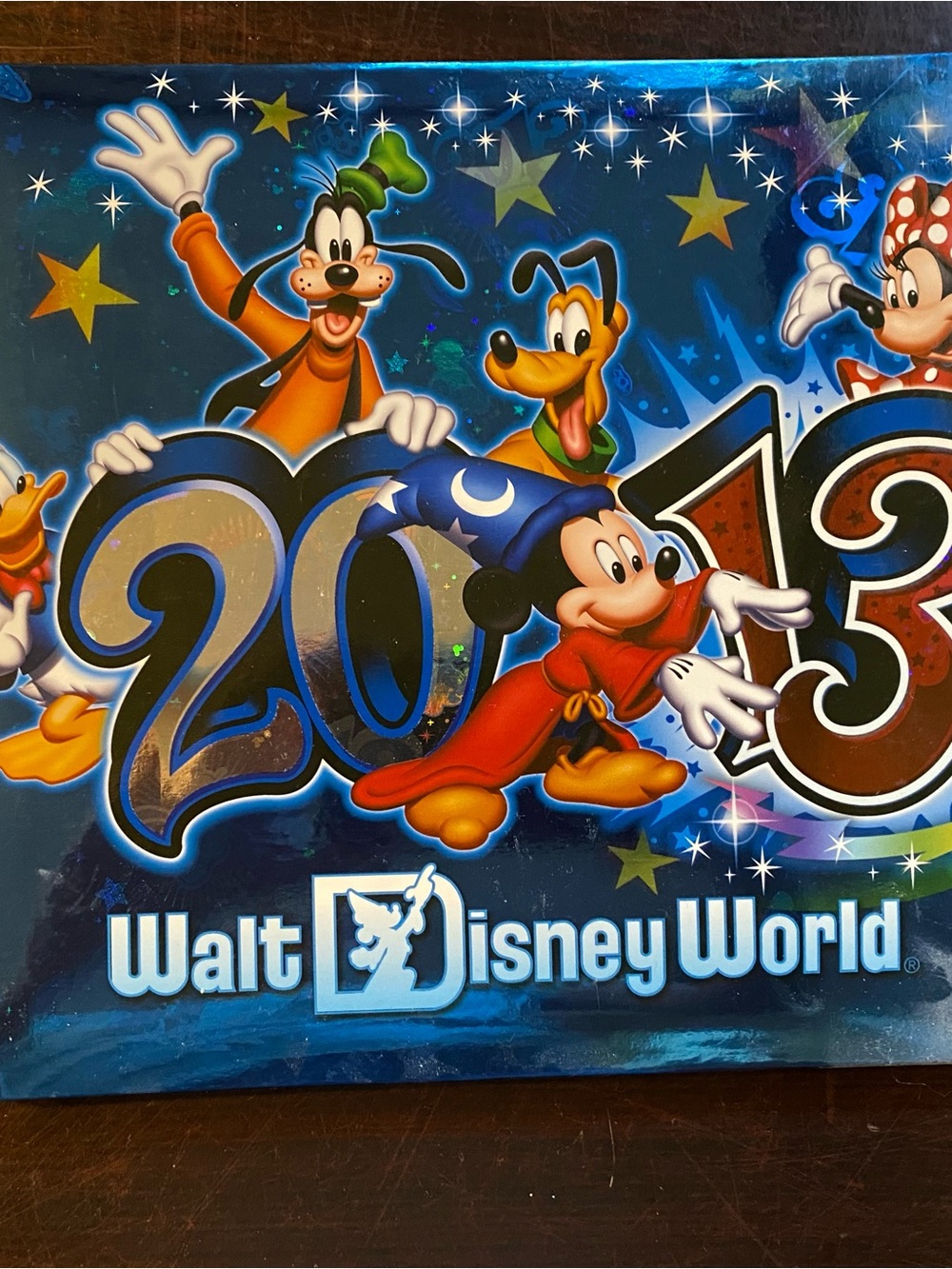 NWT Collectible Walt Disney World 2013 Slip-In Scrapbook Bound Blue Multicolor